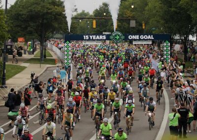 Pelotonia start line