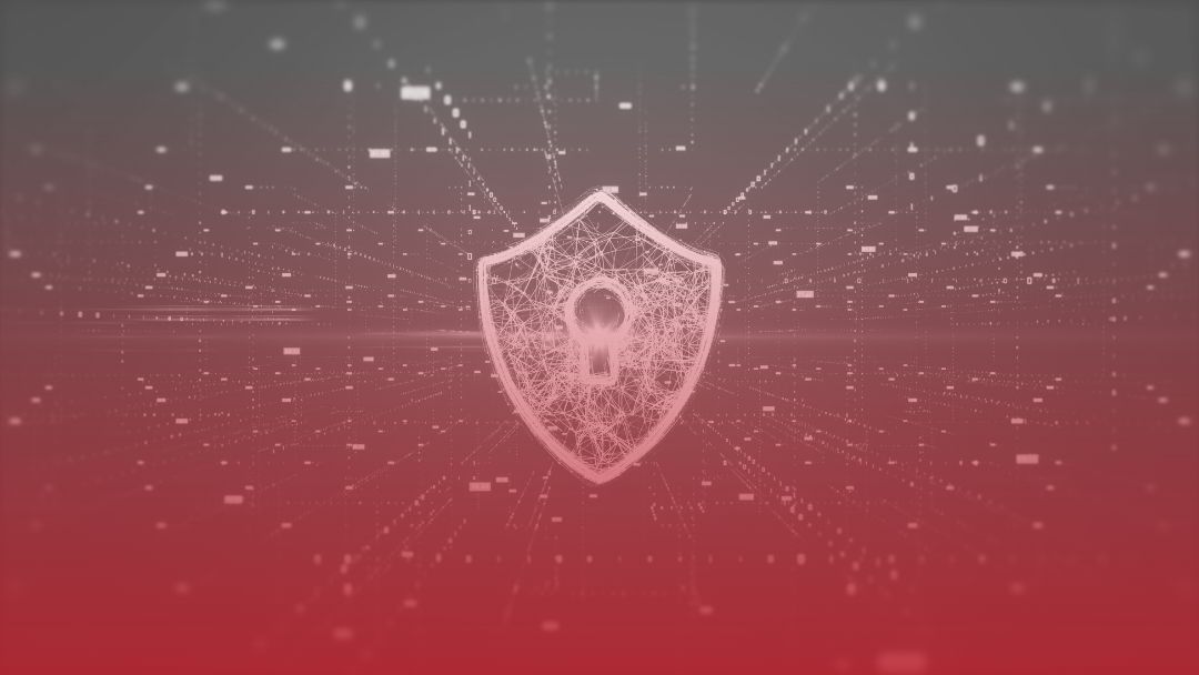 graphic of security lock with cyberspace effects background