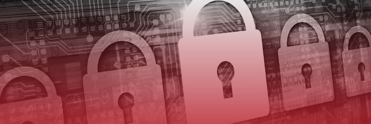 graphic of locks on network background for cybersecurity